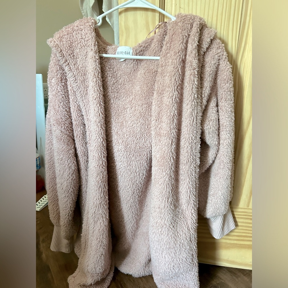 Fluffy sweater cardigan